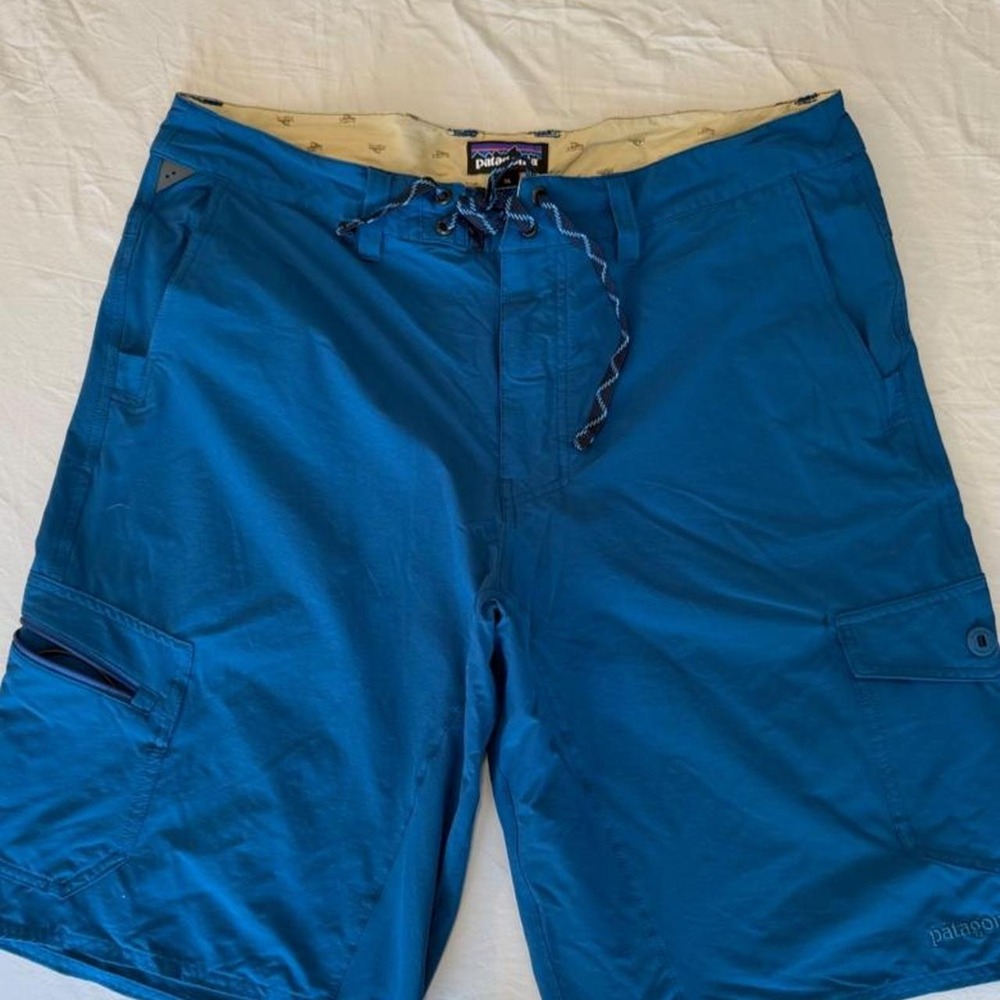 Patagonia blue cargo shorts